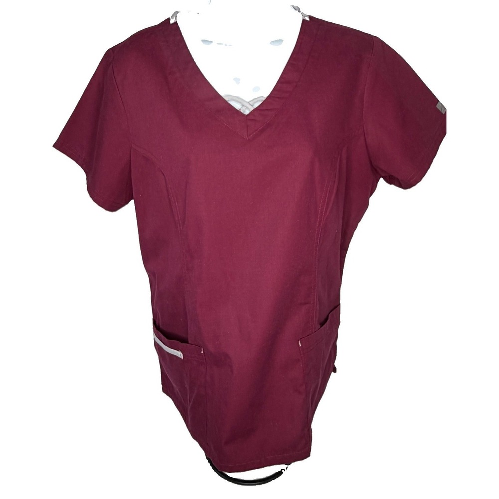 Butter-Soft Smitten Purple Scrub Medium Top UA626C Solid Medical V-Neck 2 Pocket